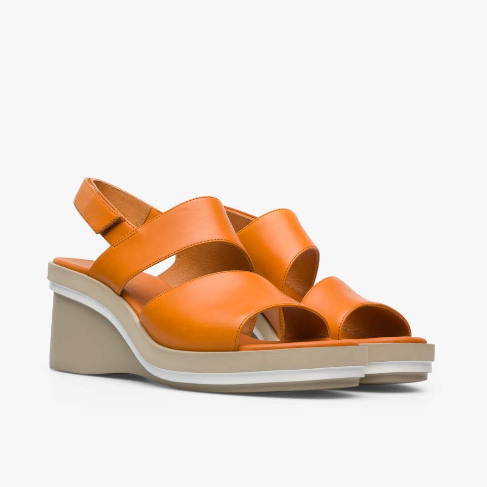 Camper Kyra Dark Orange - Camper Women's Wedges ||4178-MVWAR||